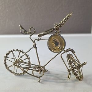 Handcrafted Wire Bicycle Sculpture
